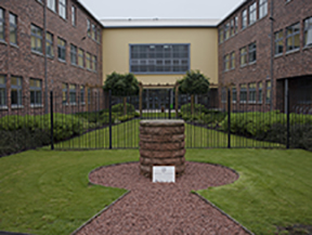 Lockerbie Academy New Builidng and Cairn