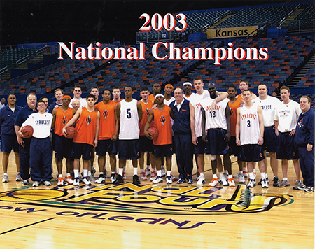 Photograph of 2003 Men's Basketball NCAA Championship Team