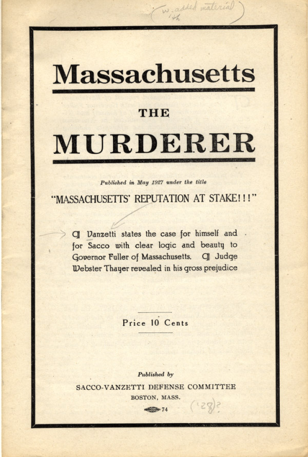 Massachusetts the Murderer