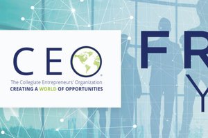 39th Annual CEO Global Conference & Pitch Competition, "Frame your Future" graphic poster