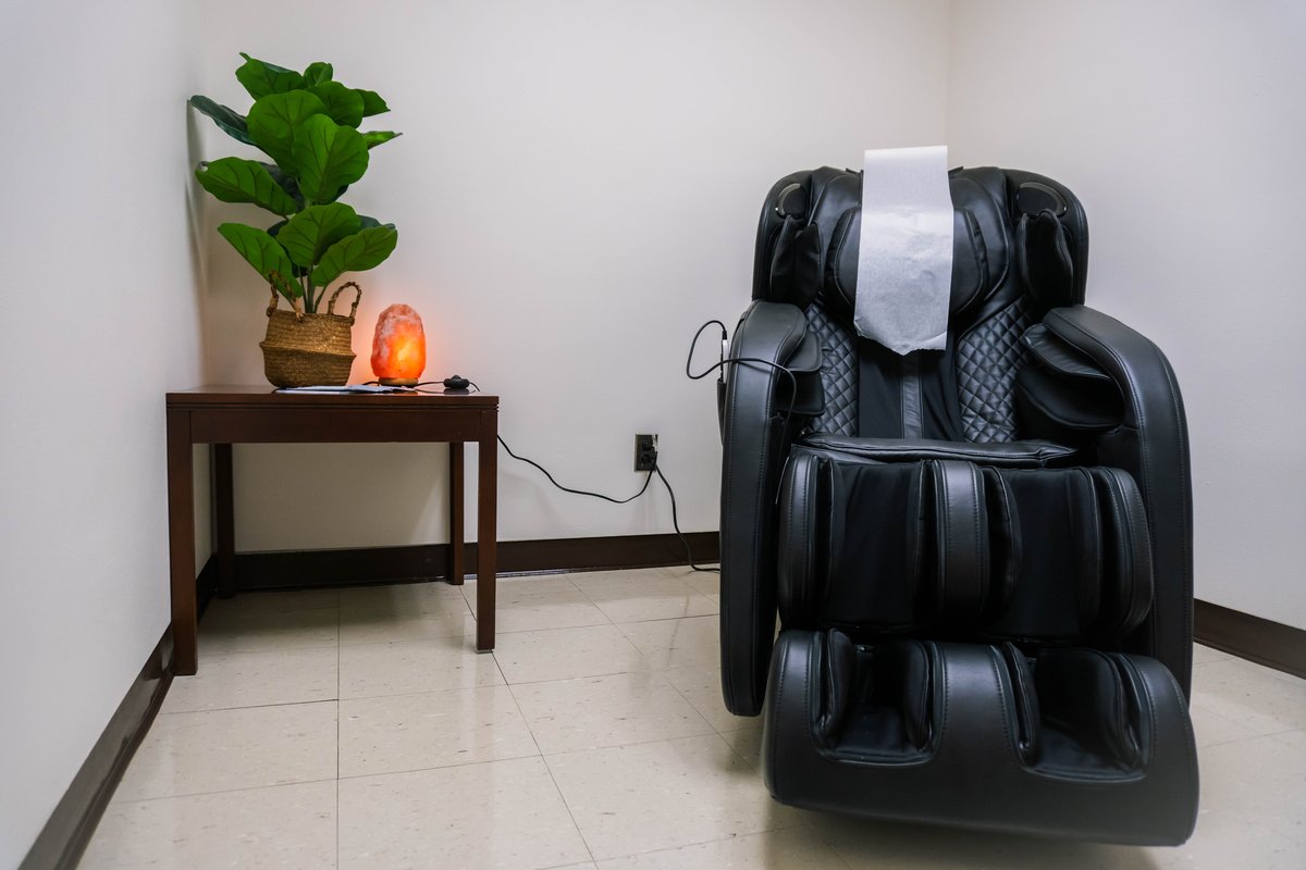 massage chair in room