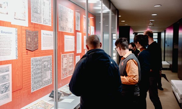 people looking at SCRC exhibition display