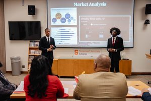 Students pitch at Afropreneurship Celebration in 2025.