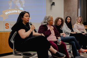 Panelists from Womens History Month Roundtable 2025.