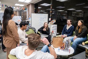 group of students working in LaunchPad