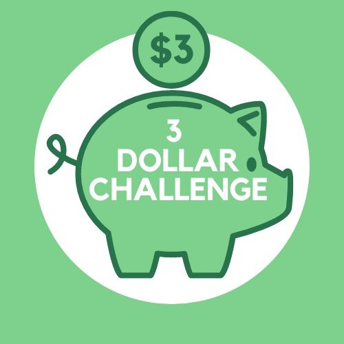 3 dollars challange graphic