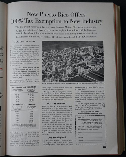 Article from the Economic Development Administration Office. Modern Plastics Encyclopedia, Issue September 1956.