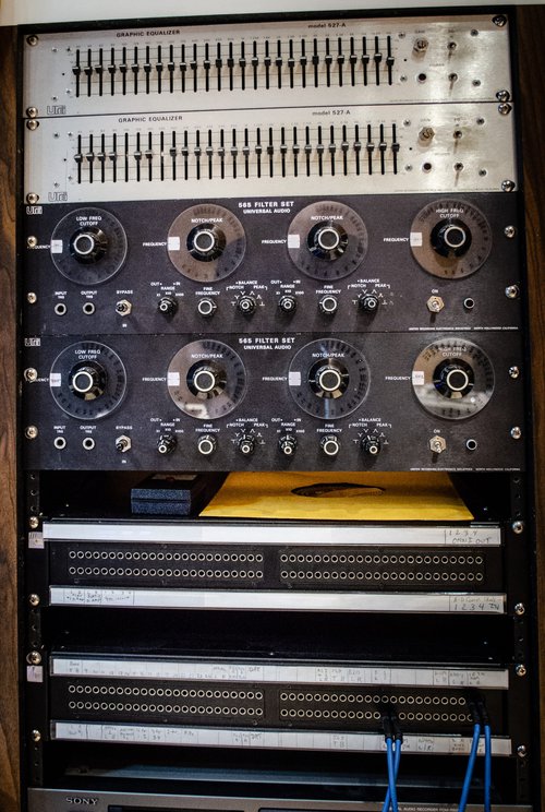 Assorted vintage analog equipment
