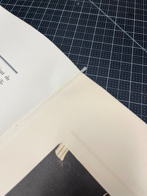 book cover folded with japanese tissue