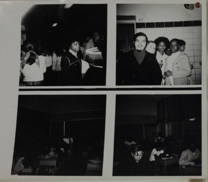 Black students sitting in classroom