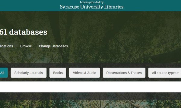 Screenshot of ProQuest landing page (06/26/2025)