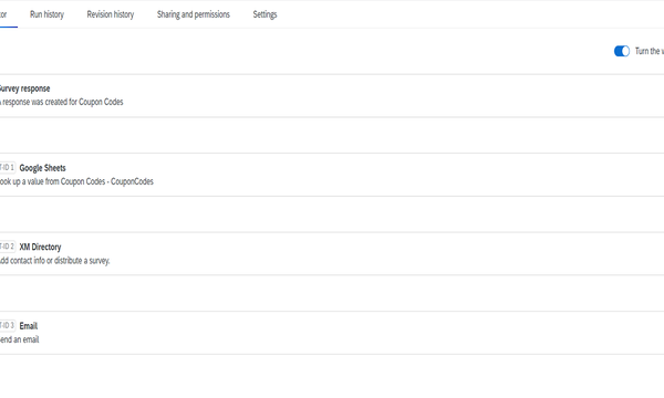 screen shot of qualtrics