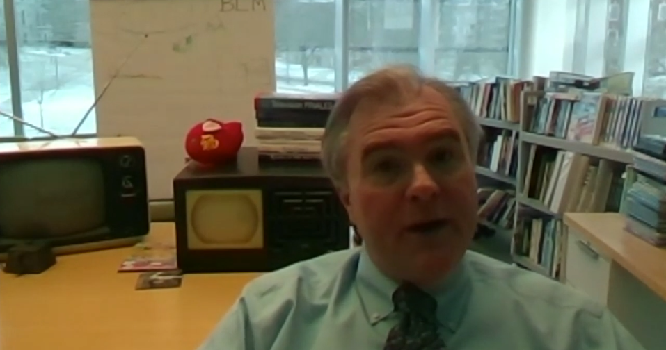 Robert Thompson giving a virtual book talk about the Television and Popular Culture Series for Syracuse University Press