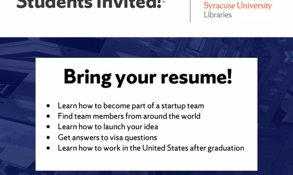 International Startup Workshop digital flyer