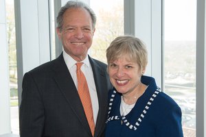 University Trustee William J. ‘65, G’68 and Joan ‘67, G’68 Brodsky, who is a Library Advisory Board member
