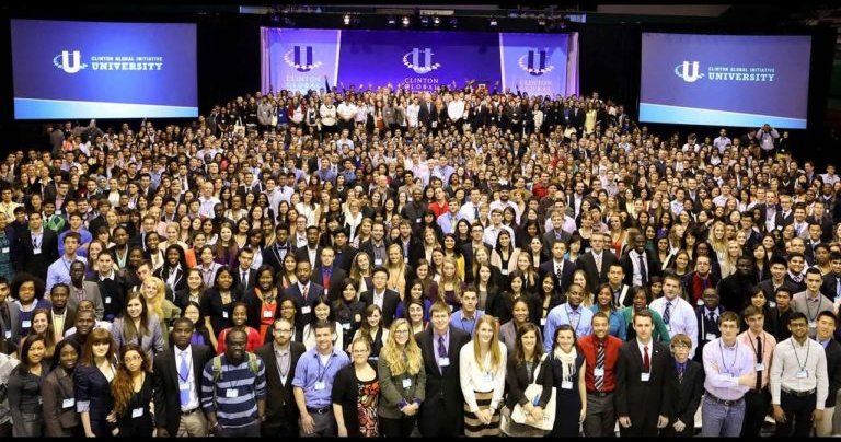 group photo at Clinton Initiative University