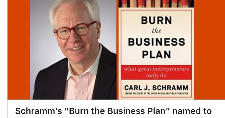 Carl Schramm and his book cover