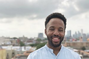 man against a skyline