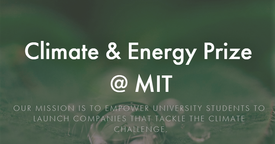MIT Climate and Energy Prize poster