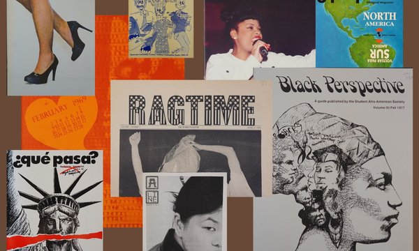 collage of publications from SU archives