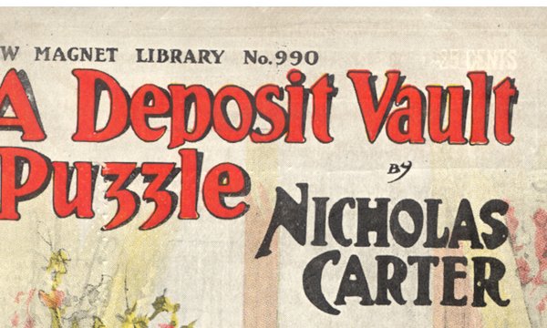 Cover of the 1895/1915 Street & Smith dime novel A deposit vault puzzle