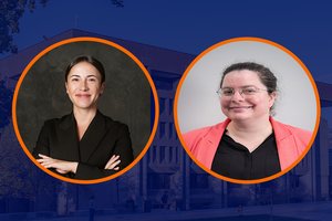 Left: Maria Cudowska, Law Reference Librarian; Right: Claire Kempa, Reference and Access Services Librarian
