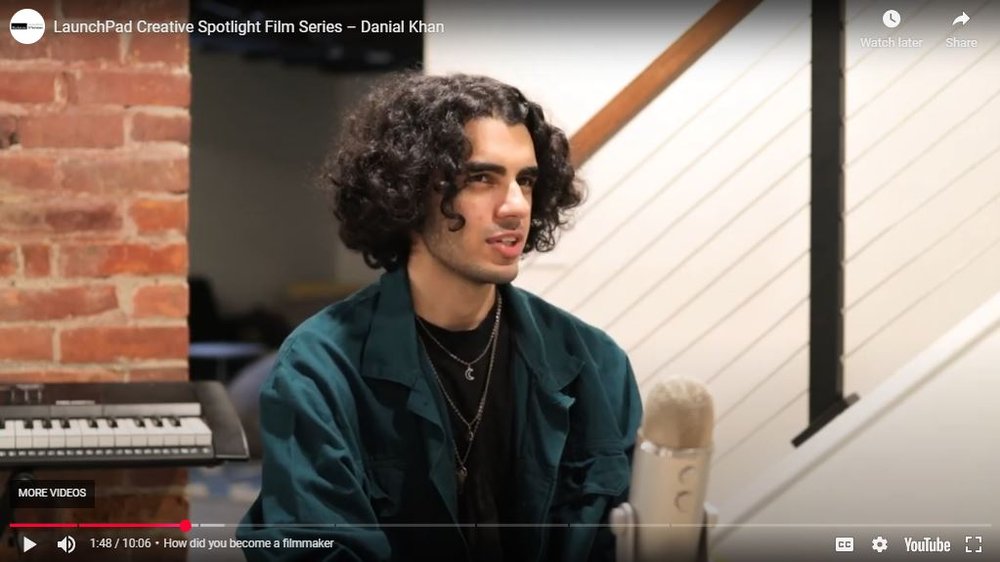 youtube screen of Danial Khan featured in film series
