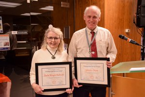 Darle Balfoort and John Olson receive Libraries’ Distinguished Service Award
