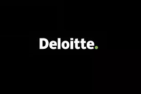 black box with word Deloitte in white