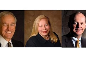 Left to right: Dennis DeLeo, Christine Woodcock Dettor and Peter Dunn