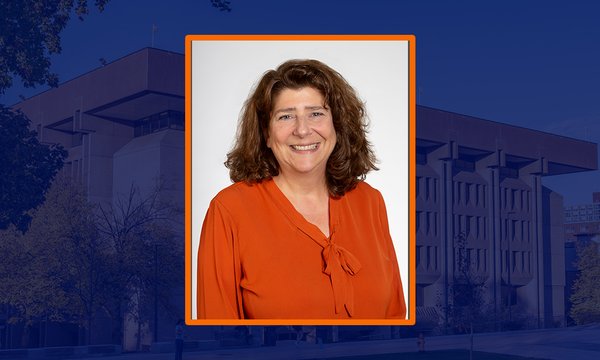 headshot in square with sepia background of Bird Library