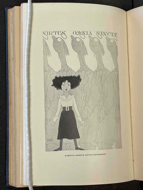 Dorothy Parker Hating Reformers from Nonsenseorship, illustration by Ralph Barton. Rare books.