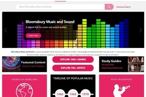 screenshot of Bloomsbury Music and Sounds