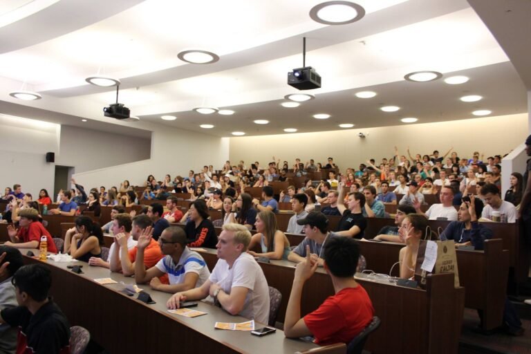 group of students in a meeting