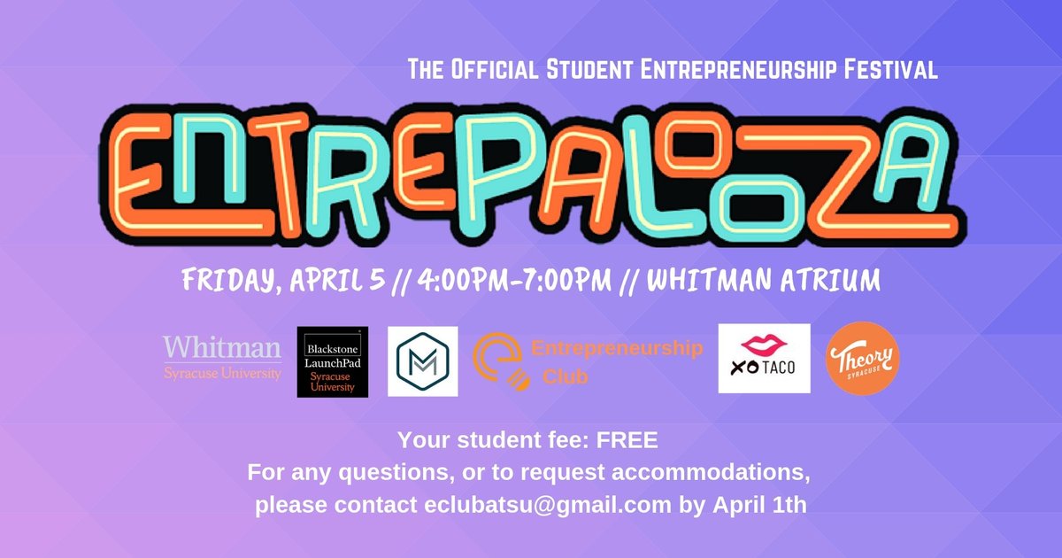 Entrepalooza poster