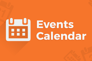 Events calendar orange graphic