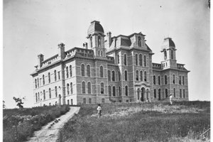 Exterior view of Hall of Languages, 1886.