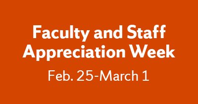 Faculty Staff Appreciation poster