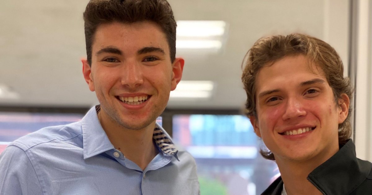Founders Cup Sam Hollander and Bruno Gonzalez-Hauger pose for a photo