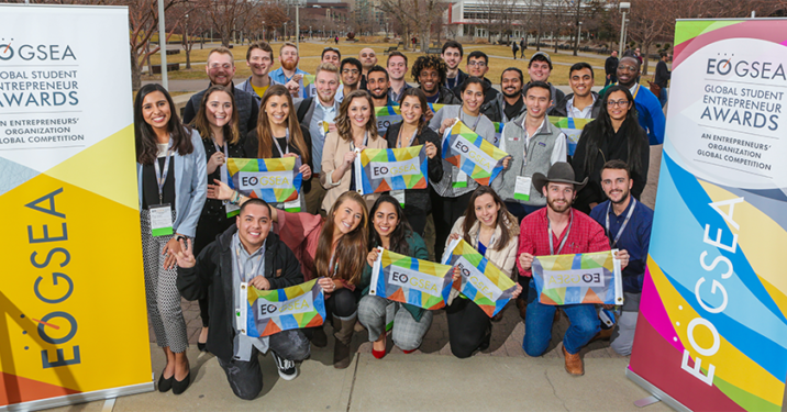 group of students holding EO GSEA sign