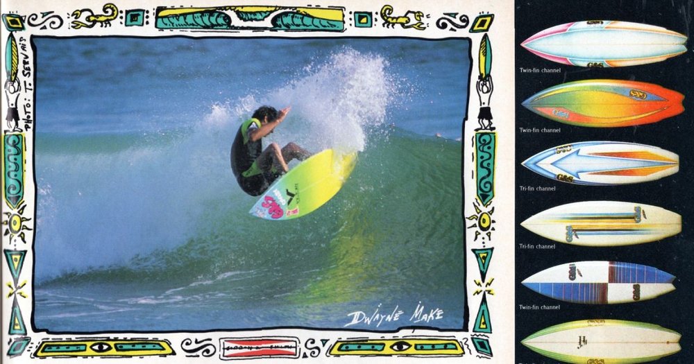 Gordon and Smith Ad, Surfer Magazine Images, 1982 and 1989