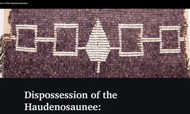 beaded belt with Haudenosaunee symbol