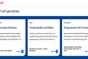 Part of the landing page of the resource O’Reilly for Higher Education.