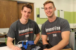 Picture of Quinn King and Alec Gillinder in Invent@SU shirt