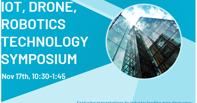 IoT, Drone and Robotics Symposium graphic poster