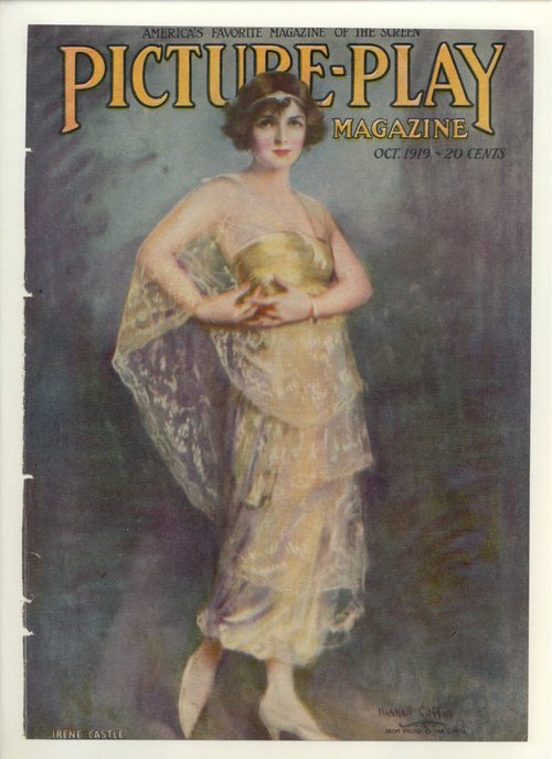 Irene Castle appears on the cover of Picture-play magazine in October of 1919.