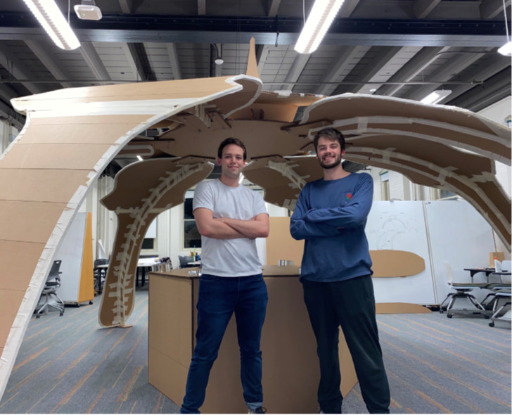 James Ruhlman and Noah Johnson pose for a photo