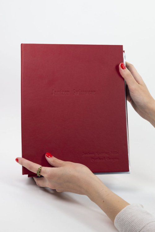 Red embossed book cover