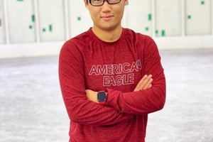 Jason in red American Eagle shirt