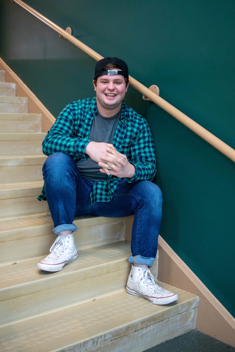 man sitting on the step